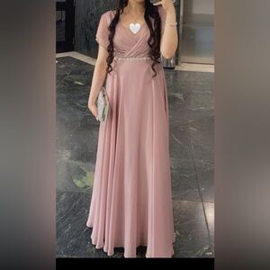 Elegant Pink Evening Gown